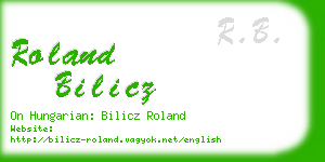 roland bilicz business card